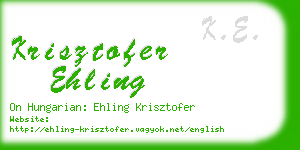 krisztofer ehling business card